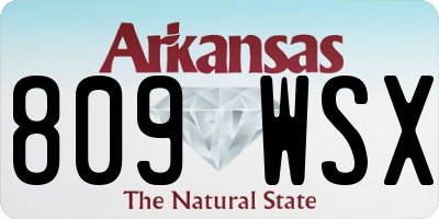 AR license plate 809WSX