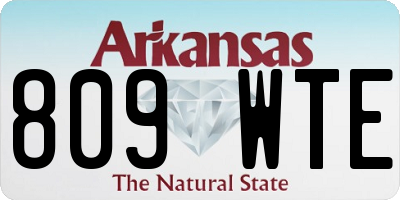 AR license plate 809WTE