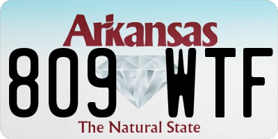 AR license plate 809WTF