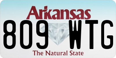 AR license plate 809WTG