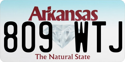 AR license plate 809WTJ