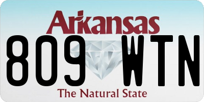 AR license plate 809WTN