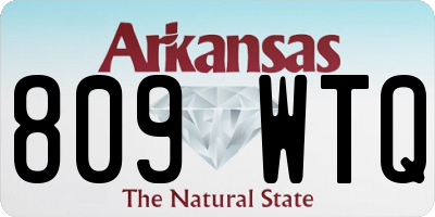 AR license plate 809WTQ