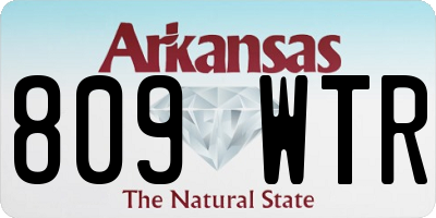 AR license plate 809WTR