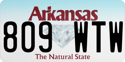 AR license plate 809WTW