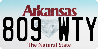 AR license plate 809WTY