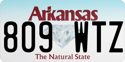 AR license plate 809WTZ