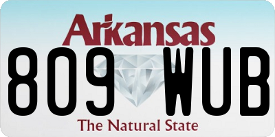 AR license plate 809WUB