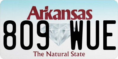 AR license plate 809WUE