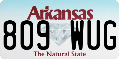 AR license plate 809WUG