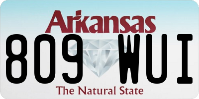 AR license plate 809WUI