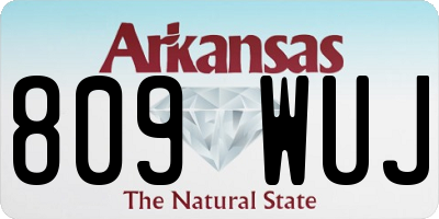 AR license plate 809WUJ