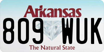 AR license plate 809WUK