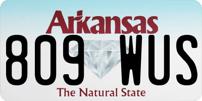 AR license plate 809WUS