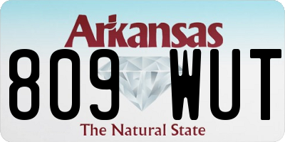 AR license plate 809WUT