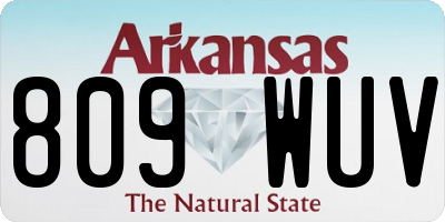 AR license plate 809WUV