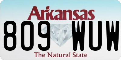 AR license plate 809WUW