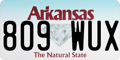 AR license plate 809WUX