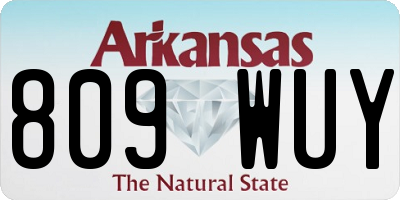 AR license plate 809WUY