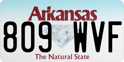 AR license plate 809WVF