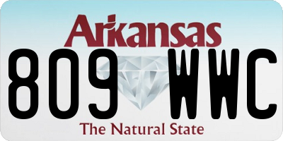 AR license plate 809WWC