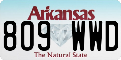 AR license plate 809WWD