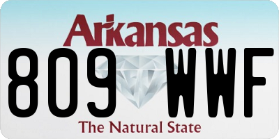 AR license plate 809WWF