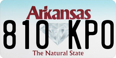 AR license plate 810KPO