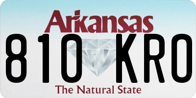 AR license plate 810KRO