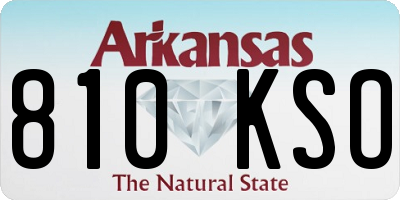 AR license plate 810KSO