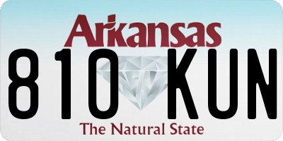 AR license plate 810KUN