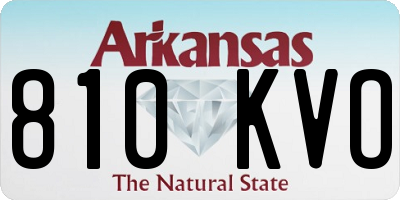 AR license plate 810KVO