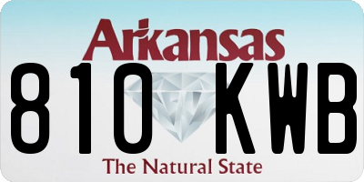 AR license plate 810KWB