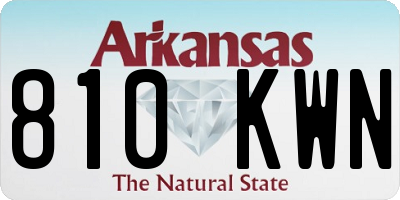 AR license plate 810KWN