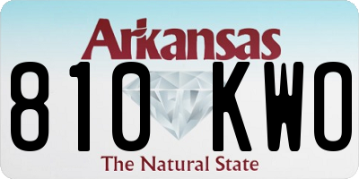 AR license plate 810KWO