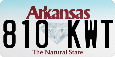 AR license plate 810KWT