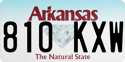 AR license plate 810KXW