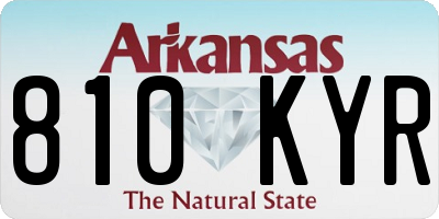 AR license plate 810KYR