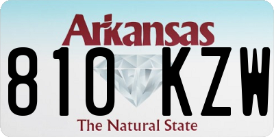 AR license plate 810KZW
