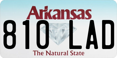 AR license plate 810LAD