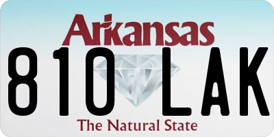 AR license plate 810LAK