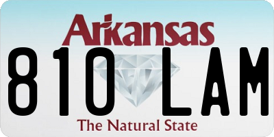 AR license plate 810LAM