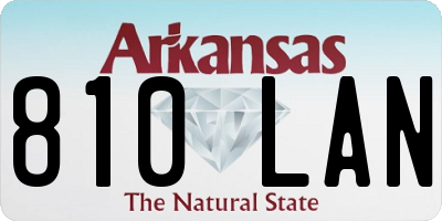 AR license plate 810LAN