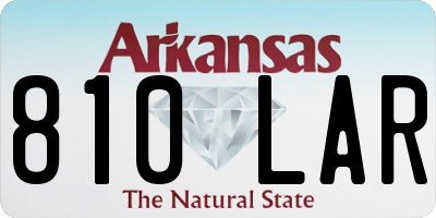 AR license plate 810LAR