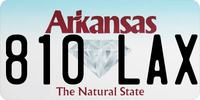AR license plate 810LAX