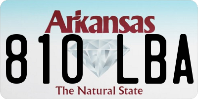 AR license plate 810LBA