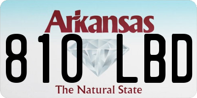 AR license plate 810LBD