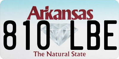 AR license plate 810LBE