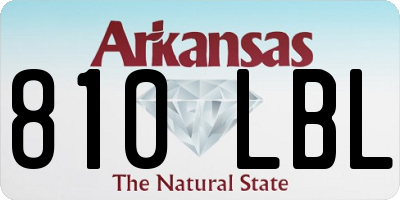 AR license plate 810LBL