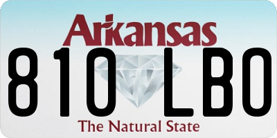 AR license plate 810LBO